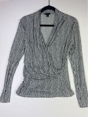 Ann Taylor Factory Women's Long Sleeve Wrap Top, Size Small